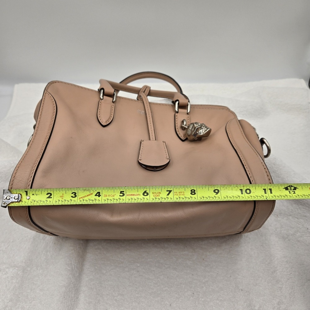 Alexander McQueen Padlock Bag Pink Leather Skull Satchel Keys Dust Bag Purse - Picture 15 of 16